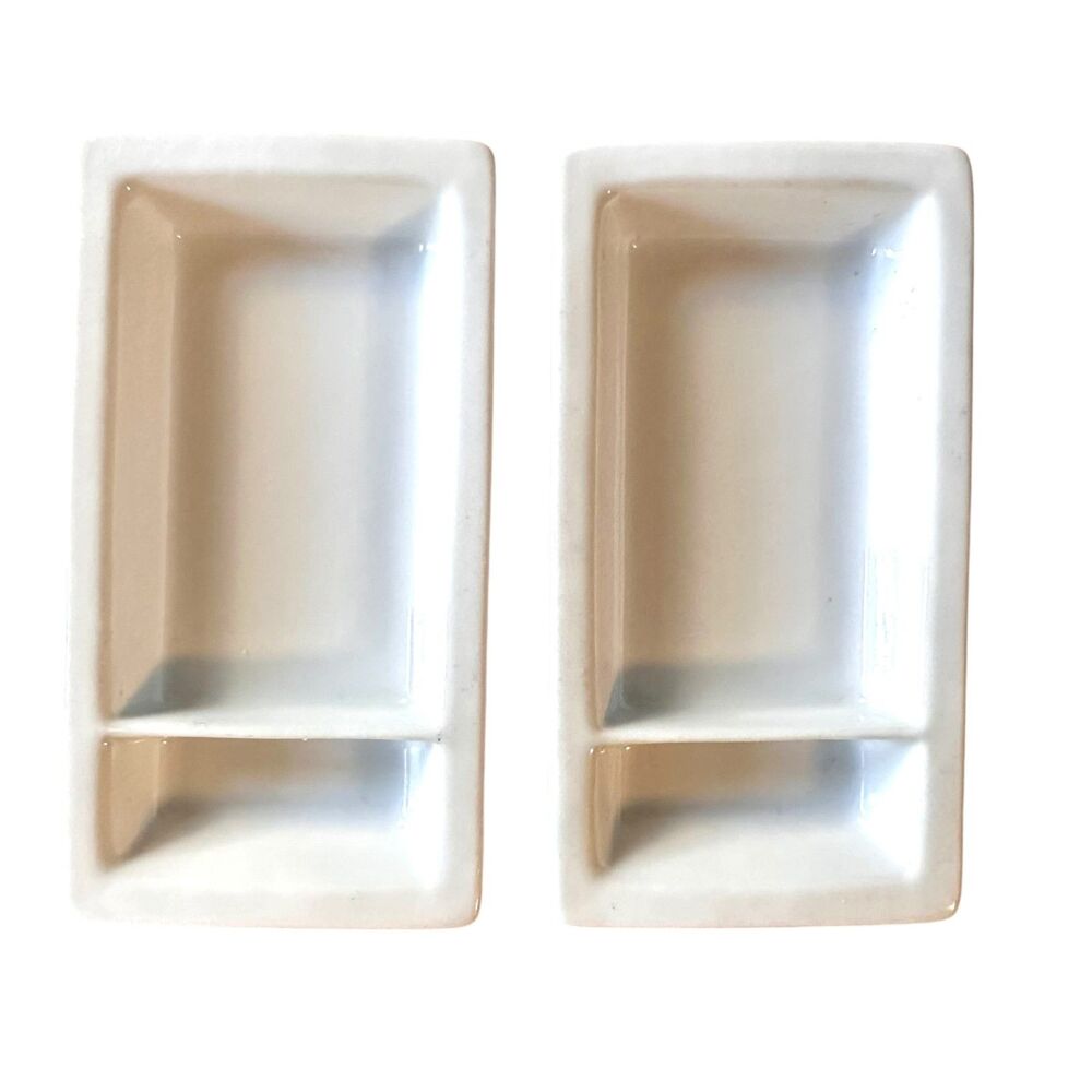 CB2 White Rectangular Divided Dishes